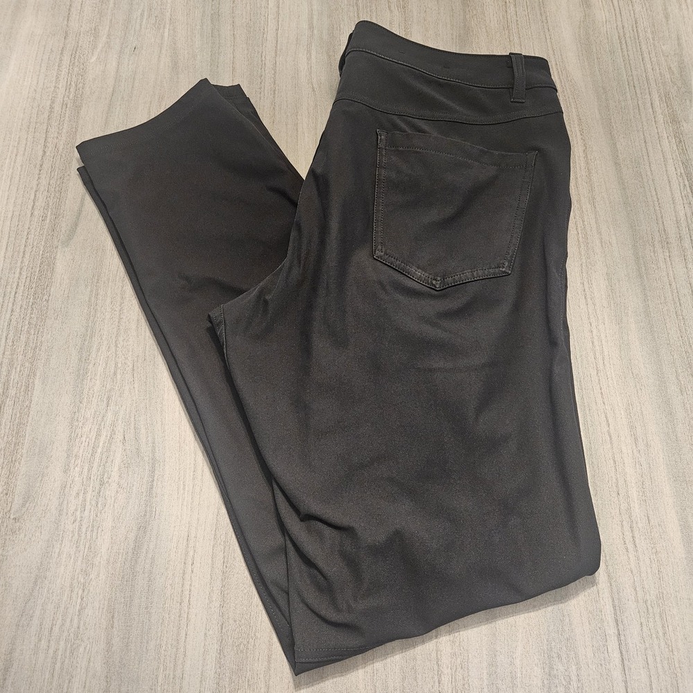 Lululemon ABC Pants Men 34X33 Performance 5‎ Pocket Classic Fit Warpstreme Black